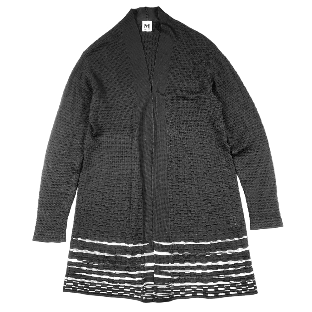 Beautiful Missoni Black and White long cardigan. Small hole on bottom see pics